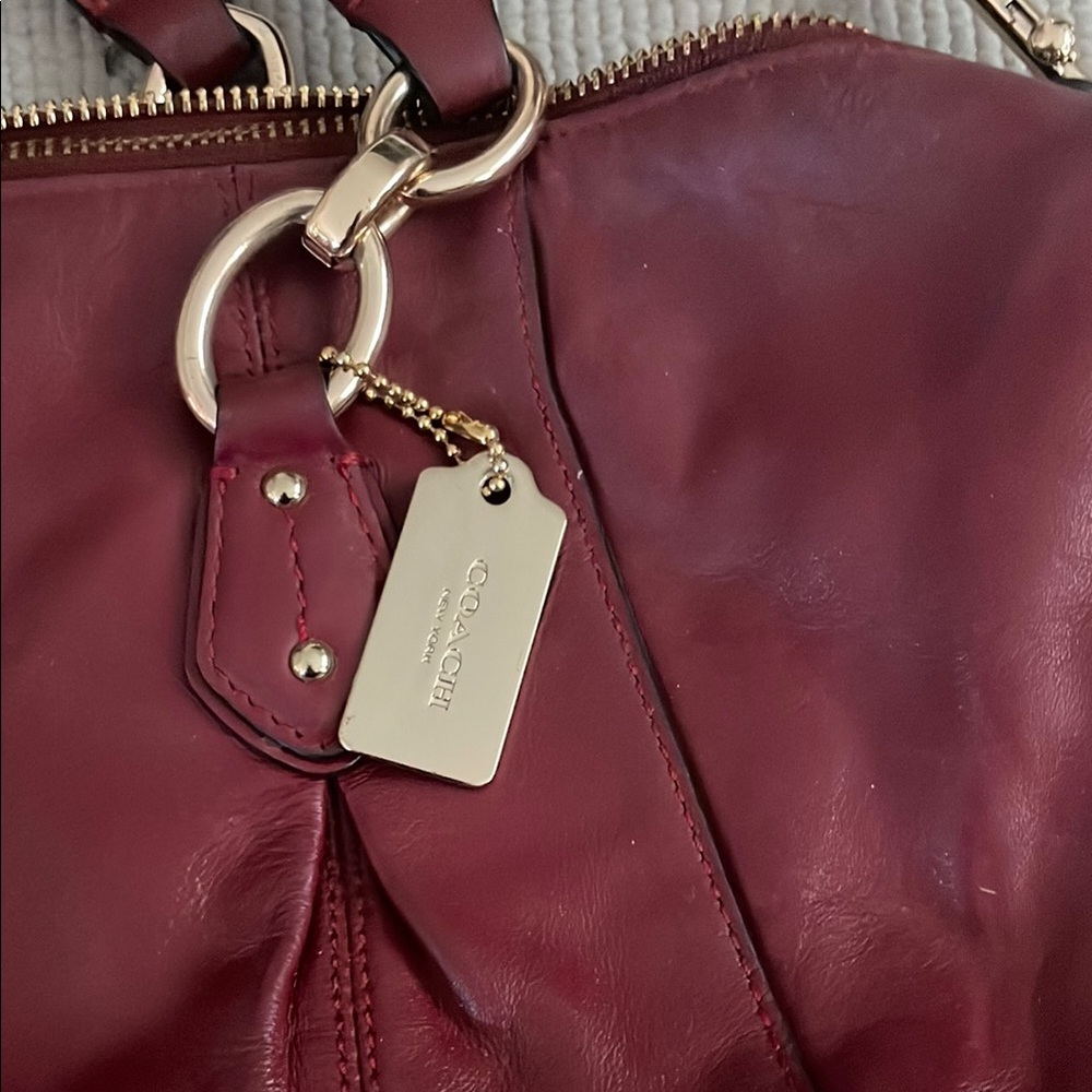 Coach Red Satchel Bag - Picture 3 of 7